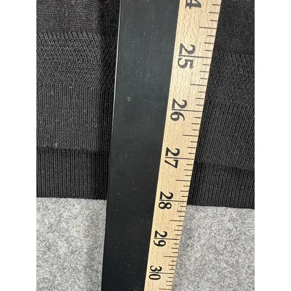 Ted Baker Sweater Mens 2XL Black Wool V Neck Textured Detail Lightweight NWT - Picture 9 of 16